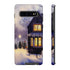 Glowing Homes in the Snow with Christmas Decorations - Impact Resistant Phone Case Samsung Galaxy S10 Plus Matte